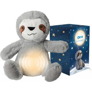 Breathing Stuffed Animal,Soothing Stuffed Animal for Anxiety Relief with Realistic Breathing Motion, Calming Music, Gentle Lights,Machine Washable,Ideal for Baby Adult and Relaxation (Sloth)