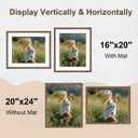 20x24 Picture Frame, Wooden Photo Frames with Tempered Glass, 1 Pack, 20x24 in