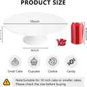 10 Inch Cake Stand for 8 Inch Cakes, Porcelain Wedding Cake Stand for Party, Round Dessert Cake Display Stand Plate - Elegant White Cake Pedestal Stand for Birthday, Baby Shower, Christmas, and Party Display (10 Inch)