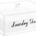 VOTLEVT Acrylic Laundry Detergent Sheets Holder, Laundry Sheets Holder with Lid, Laundry Sheets Container Laundry Room Organizers