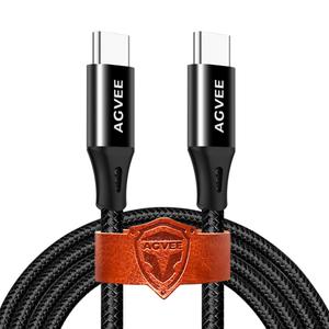 AGVEE 2 Pack 15ft Ultra Long USB-C to USB-C Cable Fast USBC Cord, Type-C to C Cable, PD 60W Charging Cord for iPhone 16 15, Samsung S25 S24 S23 S21 S20 S10 Note 10 20, iPad Pro, Black