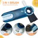 2 x 4 Pack Water Bottle Brush Cleaner Set for Owala Twist, Free-Standing Cleaner for Stanley All Day Slim, 2 Straw Brushes, 3-in-1 Lid Cleaning Brush for Spout Crevices