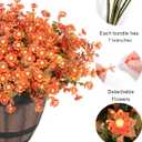 16 Bundles Artificial Flowers for Fall Outdoors Decoration - Fake Mums Faux Artificial Plants Plastic Flower No Fade for Harvest Halloween Thanks Giving Day Decor