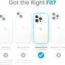 Speck iPhone 15 Pro Case - ClickLock No-Slip Interlock, Built for MagSafe, Drop Protection - Scratch Resistant, Soft Touch, 6.1 Inch Phone Case - Presidio2 Pro Black/Slate Grey/White