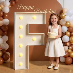 Marquee Letters 3 Feet Tall 3FT Large Light Up Letters F for Wedding Will You Marry Me Sign Happy Birthday Engagement Party Decorations Big Letterboard F