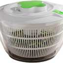 BREZINA Salad Spinner 6.3 QT with Easy Push Handle & Brake  Large Lettuce Dryer & Vegetable Washer, One-Handed Operation, BPA-Free Bowl & Colander for Salad, Fruits & Herbs  White