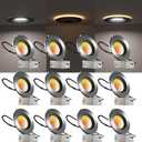 Lightdot 6in LED Recessed Light with Night Light, 12W=100W 1200LM Soft Sleep-Helpness Lighting 6 inch, 3000K/4000K/5000K Selectable Can Lights 2200K 3 Modes Optional-12Pack, LRC-17-6IN-12PB (12 Pack, NightLight Black)