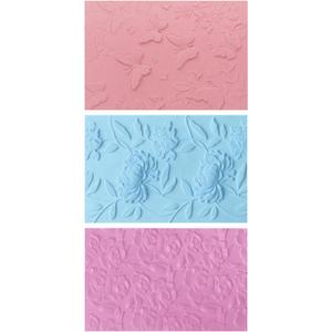 UCEC 3D Embossing Folders for Card Making  3 Pack Plastic Embossing Folder Templates, Durable Embossing Tools for Scrapbooking, Paper Crafts & Handmade Cards, Card Making Tools (Floral & Butterfly)