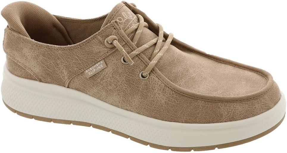 Skechers Women's Hands Free Slip-ins Skip Cute Wave-Stay Serene Moccasin (8.5, Tan)