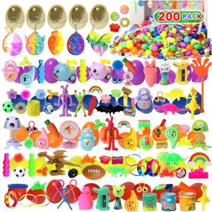 200 Pcs Prefilled Easter Eggs with Toys Inside,Easter Basket Stuffers,Surprise Easter Egg Fillers,Easter Toys Bulk,Easter Egg Hunt,Prizes Classroom Events,Easter Gifts,Eggs Fillers,Easte Party Favors