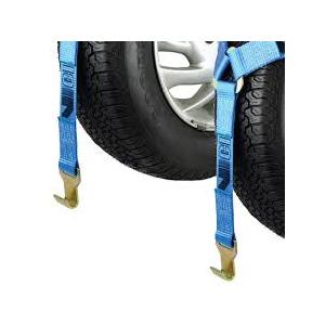 VULCAN Wheel Dolly Tire Harness with Flat Hooks - Bonnet Style - Classic Blue - 1,665 Pound Safe Working Load - 2 Pack