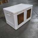 ST7 8.4 Gal Double Door Foldable Storage, Collapsible Plastic Storage Bins with Lids (3-Pack)