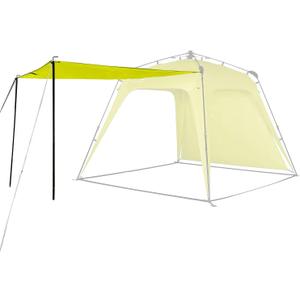 Pop Up Canopy Sun Shelters Shade Tent Camping Canopy 8.2' X 8.2' - Instant Portable Sports Cabana Umbrella, Easy Set-up and Take Down, with Sun Protection and One Shade Wall Included (Awning Green)