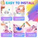 Paint Brush Cleaner Tool with 10 PCS Paint Brushes, Water Cycle Paint Brush Rinser with Holder and Palette, Flush My Brushes, Painting Art Supplies for Artist Beginner Kid