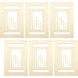 Thyle 6 Sets Rectangle Weaving Loom Kit 5.3 x 7.8'', 7.9 x 11.8'' Wood Weaving Loom with Needles and Tools DIY for Kids Adult Beginners and Lovers Crochet Knitting Craft Activity