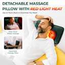 Full Body Massage Mat with Heat, Detachable Massager Pad Deep Tissue Pain Relief, 10 Vibrating Motors for Relaxation at Home or Office