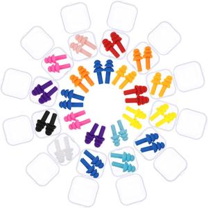 Ear Plugs Silicone Ear Plugs Waterproof Reusable Earplugs Noise Reduction Earplugs for Adults Kids Sleeping Snoring Swimming Travel Concerts, Assorted Color (Bright Colors, 48 Pairs)