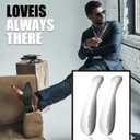 6 x Christmas Style Metal Shoe Horn Christmas Stocking Stuffers 7.5Inch Portable Quality Stainless Steeln Shoe Horn Fashion Travel (Christmas Style Silvery)