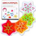 2 x Reusable Snap Heat Pack, Click Hand Warmers for Camping, Outdoor, Indoor, Working, Studying (Christmas Star)