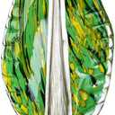 QFkris Blown Glass Tree of Life Leaf Sculpture for Home Decor, 16inch Hand Blown Glass Art Decorative Statue for Book Shelf Living Room Office Desk Home Decoration Accents Collectible Figurines (Extra Large)