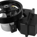 Power Steering Pump with Pulley with Reservoir Compatible with 2006-2011 Impala, 2006-2007 Monte Carlo Power Assist Pump Replace # 20-69989, 15267585, 88964571