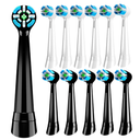 12 Pack IO Replacement Heads Compatible with Oral B iO 2 3 4 5 6 7 8 9 10 Deep Clean Series Electric Toothbrush, Toothbrush Heads Compatible with Oral B iO for Cleans Your Teeth (Black/White)