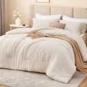 Love's cabin Beige Full Comforter Set, 3-Piece Prewashed Bed Set with 1 Comforter (79 x 90 in) & 2 Pillowcases, Lightweight & Breathable for All Seasons | Soft, Breathable, Lightweight, Comfortable