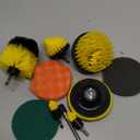 Holikme 22Pack Drill Brush Attachments Set,Scrub Pads & Sponge, Buffing Pads,Power Scrubber Brush,Car Polishing Pad Kit,Wax Applicator Pad,Car Cleaning Kit,Masonry Brushes,Cleaning Supplies (Yellow)