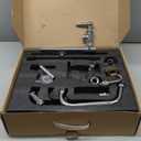 Commercial Sink Faucet with Sprayer, Wall Mount, 12' Swing Spout, 8 Adjustable Center, 25' Height for Restaurant Compartment Sink, Industrial, Chrome