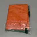 2Pack Large lightweight Simple Mesh Beach Tote Bag With snap Button Reusable Pool Bag for Outdoor Travel Shopping Gym (Orange+green)