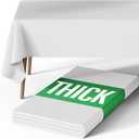 Pureegg Rectangle Table Cloth 60" x 84"  Durable Polyester Tablecloth Offers Reusable & Washable Protection, Ideal for Outdoor Party, Picnic, Wedding, Banquet and Birthday, 1 Pack, White
