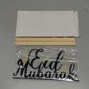 COCHIE Metal Eid Mubarak Sign, Ramadan Decorations for Home, Shelf, Mantel, Indoor, Moon Star Eid Decor, Eid Mubarak Ramadan Table Top Party Decoration (Eid)