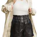 Saodimallsu Womens Summer Lightweight Cardigans Crochet Knit Boho Open Front Long Sleeve Loose Sweater Outwear (White, L)