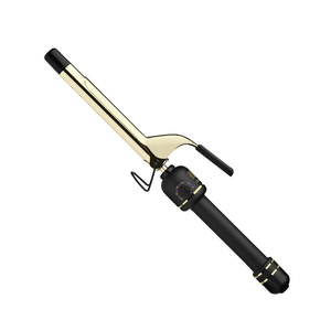 HOT TOOLS 24K Gold Professional 1" Extended Barrel Curling Iron with Clamp for Bouncy Curls - 24K Gold Technology for Long-Lasting Results & Longer Barrel for Easy Styling