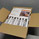 APONUO Solar Post Cap Lights with Flickering Flame & Warm White, 8-Pack for 4x4 Wood/ 5x5 Vinyl Posts, Solar Powered Deck & Fence Lights, Auto On/Off, IP65 Waterproof, Matte White