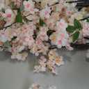 Artificial White Cherry Blossom Tree 5.7ft(68in) Faux Lifelike Plant for Indoor Decor Natural Potted Tree Realistic Pink Cherry Flowers Wood Trunk for Home Living Room,Office Perfect Weeding Gift