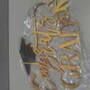 Geetery Class of 2026 Graduation Wooden Sign 2026 Congrats Grad Door Sign Graduation Party Decorations with Cap Cutout Congratulations Grad Photo Booth Prop for Front Door Wall Porch Decor(Gold)