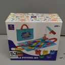 Hahaland Montessori Toys for 1 Year Old Boy Girl Birthday Gift - 10 in 1 Cloth Fishing Game Toddler Toys with Stacking Cups - Number Counting