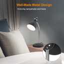 LEPOWER Metal Desk Lamp, Eye-Caring Table Lamp, Study Lamps with Flexible Goose Neck for Bedroom, Home Office (Matte Black)