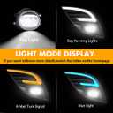 LED Fog Light with 3-Colors DRL for 2018-2020 Toyota Camry SE/XSE/TRD,White DRL,Amber Turn Signal light, Blue light for Night, Front Bumper Fog Lamp Replacement Kit,Include DRL Fog Harness