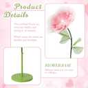 Wedding Giant Electric Artificial Flower: Auto-Open Organza Flower Decorations with Light - Large Floor Stand Blooming Flower Home Decor - Huge Banquet for Birthday Party Display (Pink, 23.62 IN)