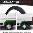 Rear Wheel Trim Fender Flare Molding Panel Quarter Panel Molding Compatible with RAM ProMaster 1500 ProMaster 2500 ProMaster 3500 Cargo Van 2019 2020 2021 2022 2023 2024 (Left)