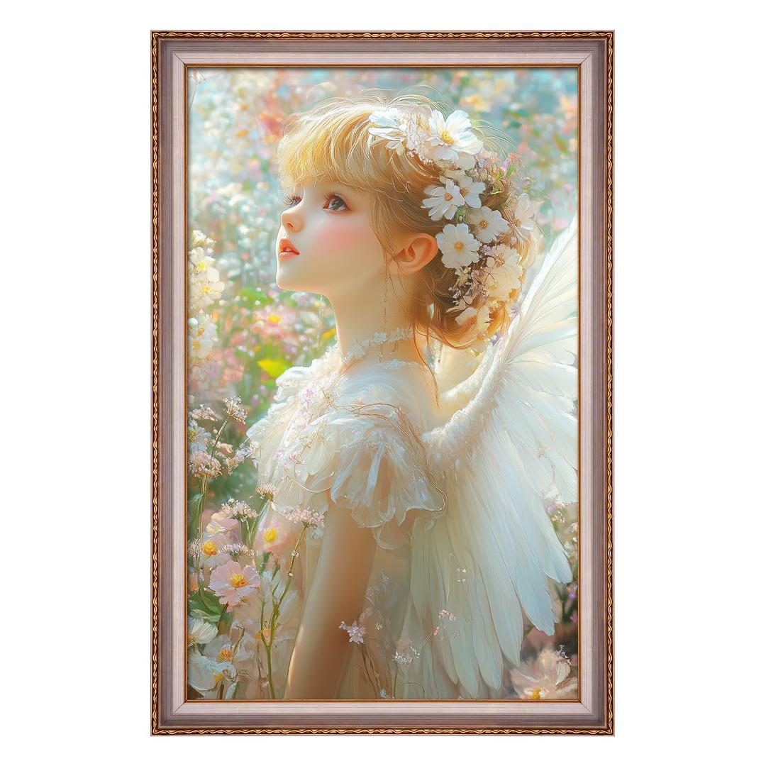 20x30 Frame Champagne Gold, Elegant Ornate 30x20 Picture Frame with Floral Trim, for 20 x 30inch Gallery Photo Pic with HD Plexiglass, 1.6in Widen 0.8in Thick, Horizontal Vertical Wall Display