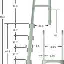Snap-Lock Deck Ladder for Above-Ground Swimming Pools in Taupe – 60-in Max Height