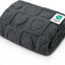 Luciphia Small Dog Blanket Washable Pet Bed Cover Soft Fluffy Puppy Blanket with Premium Fleece 300GSM Cozy Calming Cat Blankets for Indoor Cats Grey 41x31 inch