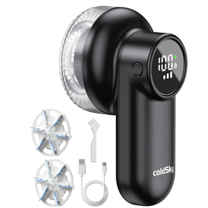 Fabric Shaver, Rechargeable Lint Shaver with Digital Display, Electric Portable Sweater Shaver with 6Leaf Blades and Safety Lock, 3Speeds Lint Remover to Remove Pilling for Clothes, Couch, Furniture