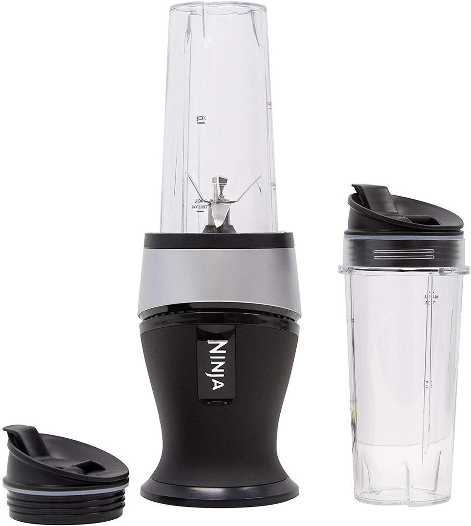 Ninja Personal Blender for Shakes, Smoothies, Food Prep, and Frozen Blending with 700-Watt Base and (2) 16-Ounce Cups with Spout Lids (QB3001SS)