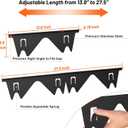 Stainless Steel Stove Gap Covers (2PCS),Stove Gap Filler,Range Trim Kit,Stove Guard for Kitchen Oven Gap Between Stovetop and Counter,Easy Clean Heat Resistant,Adjustable Length 13.8'' to 27.5'',Black