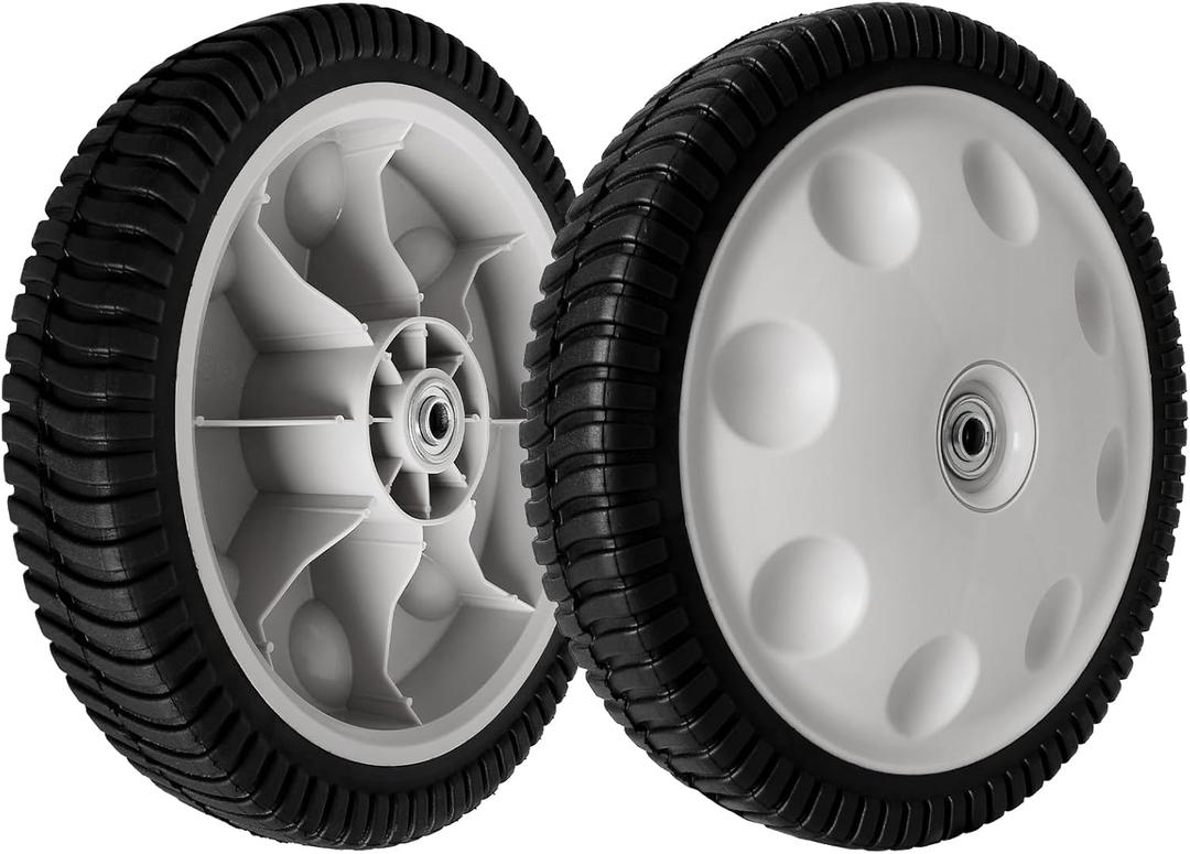 734-04019 Lawn Mower Wheels Replacement Part, Compatible with MTD Troy- Bilt S-Wave Wheel Tire, Replaces 734-04019 734-04127 Walk-Behind Push Lawn Mower, 2 Pack