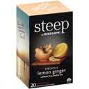 steep by Bigelow Organic Lemon Ginger Herbal Tea, Caffeine Free, 20 Count (Pack of 6), 120 Total Tea Bags (EXP 01/01/29)